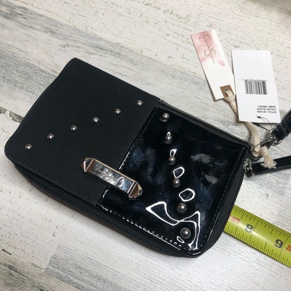 Jessica Simpson Black Wristlet Clutch Wallet NEW - Picture 4 of 8